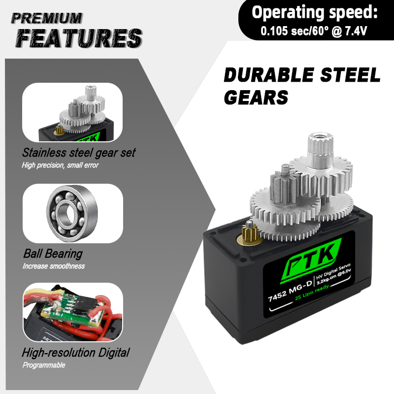 PTK 7452 MG-D 9g Digitale Serv - Rc Helicopter Parts recensie en prijs